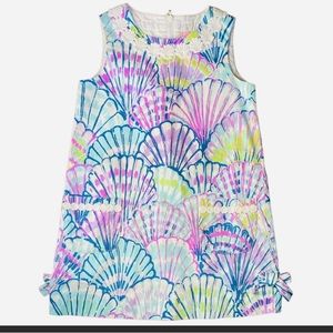 Lilly Pulitzer Boutique Girls Purple Oh Shello Seashell Shift Dress Size 4